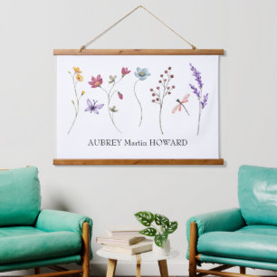 Girl Name Canvas Flag Personalised Name Sign Hanging Tapestry