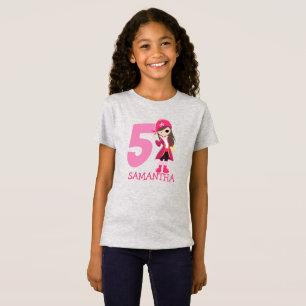 GIRL Name Party Pirate 5th Birthday T-Shirt
