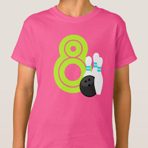 Girl Neon Bowling Birthday Shirt