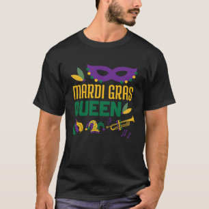 Girl New Orleans Mardi Festival Parade Beads Mardi T-Shirt