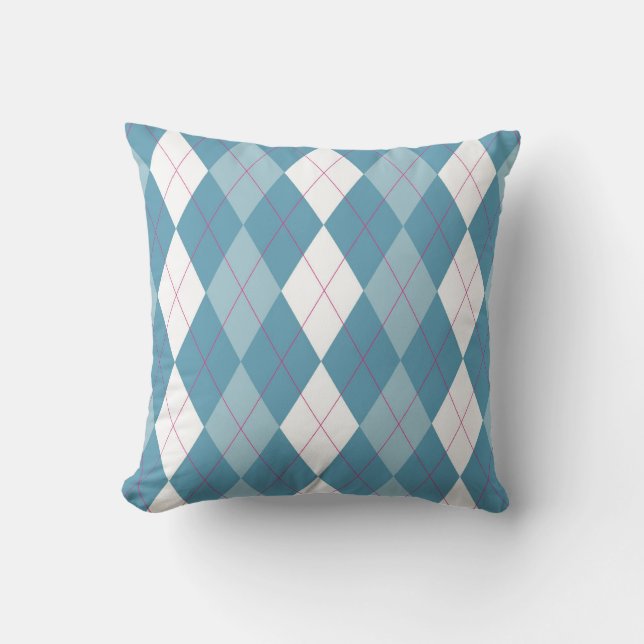 Girl Next Door Argyle Throw Pillow (Front)