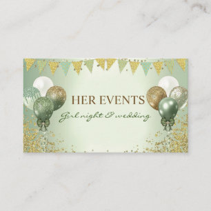 Girl night & wedding Greenery Party Bridesmaid Business Card