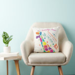 Girl Nursery Baby Birth Stat Giraffe Arrow Pattern Cushion<br><div class="desc">Lil Lady Girl Nursery Baby Birth Stats Brightly Coloured Giraffe Arrow Pattern Keepsake Pillow. All the important statistics such as, date, day of week, weight, length and name. And arrows, yes arrows here arrows there numbers and letters and all those things you want that baby to see including all important...</div>