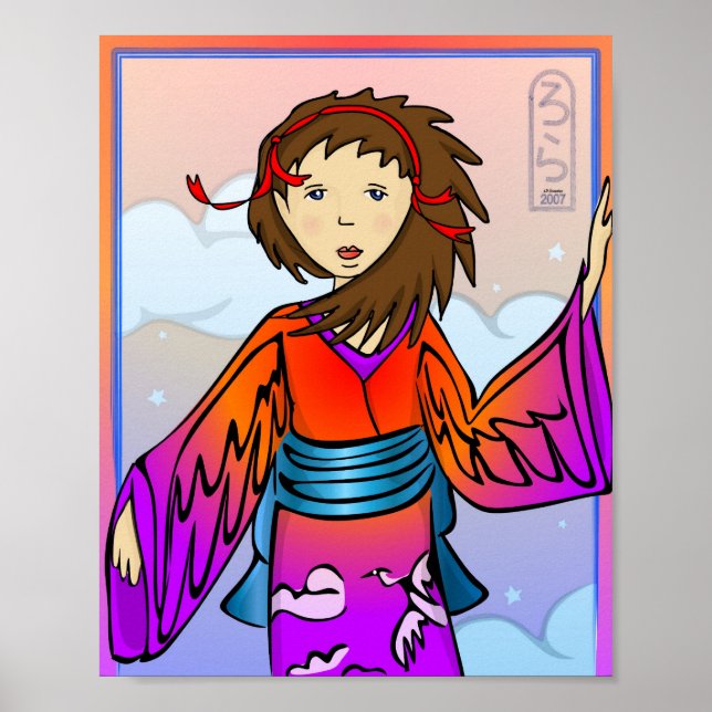 Girl of Cranes Poster Print (Front)