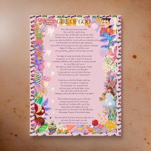 Girl of Goo Candy Missing Teeth Postcard