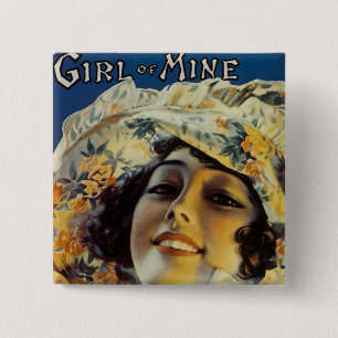 Girl of Mine 15 Cm Square Badge