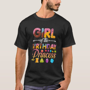 Girl Of The Birthday Princess Doughnut Birthday Gi T-Shirt