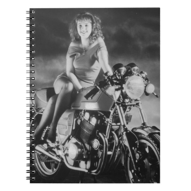 Girl On A Motorcycle Notebook (Front)