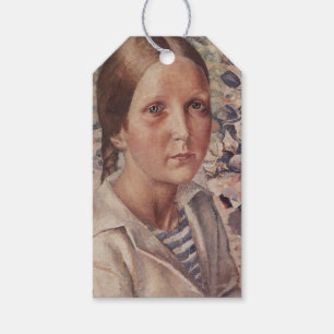Girl on a Pebble Beach Gift Tags