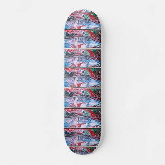 GIRL ON A RED CAMEL SKATEBOARD