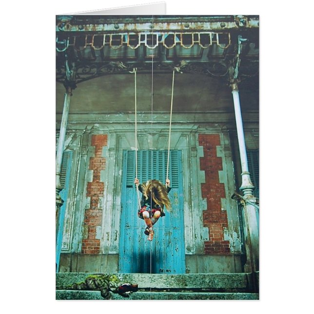 Girl on a Swing Card (Front)