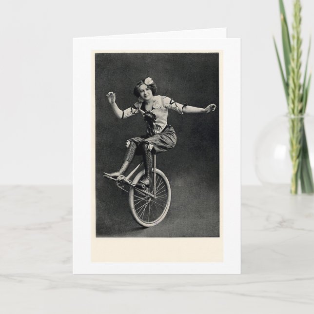Girl on a Unicycle Card (Front)