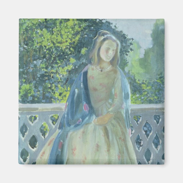 Girl on Balcony, 1900 Magnet (Front)