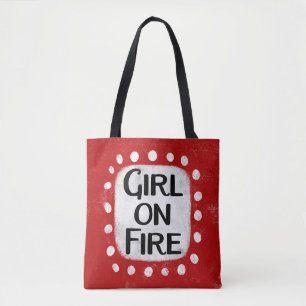 Girl On Fire Tote Bag
