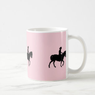Girl on Horse / Pony Pink Coffee Mug