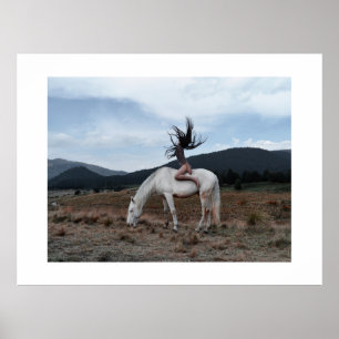 Girl on Horse Poster