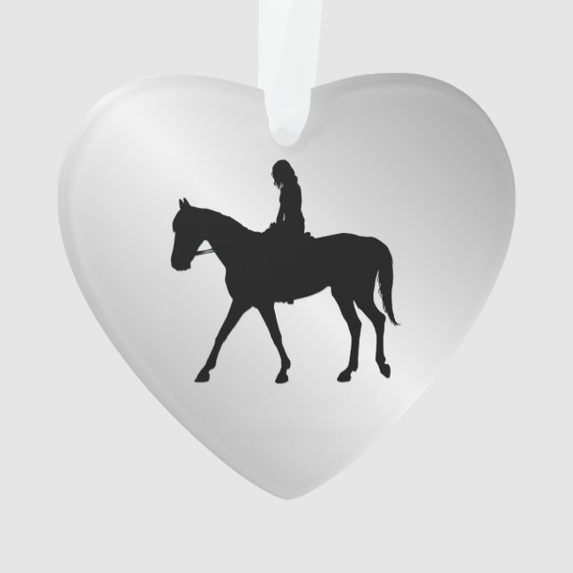 Girl on Horse Welcome Ornament (Back)