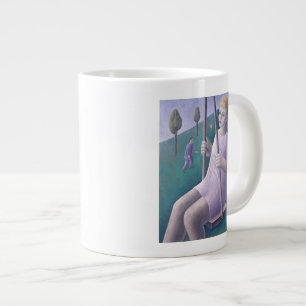 Girl on Swing 1996 Large Coffee Mug