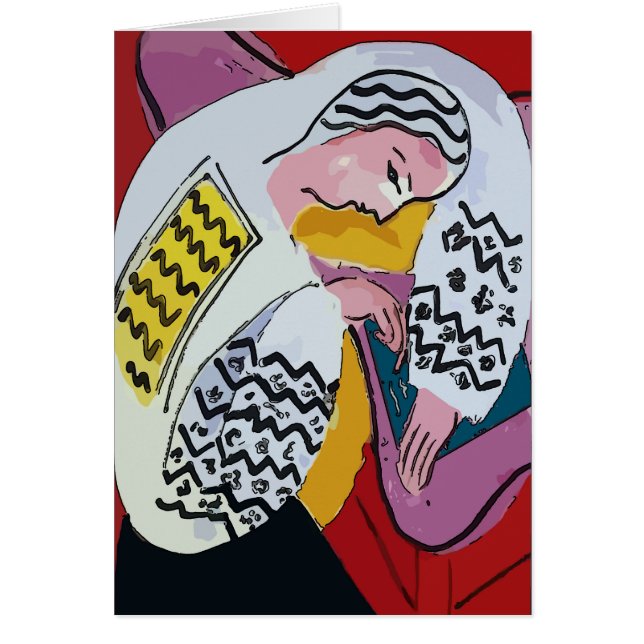 Girl on Tablet AbstracT, mATISSE sTYLE (Front)