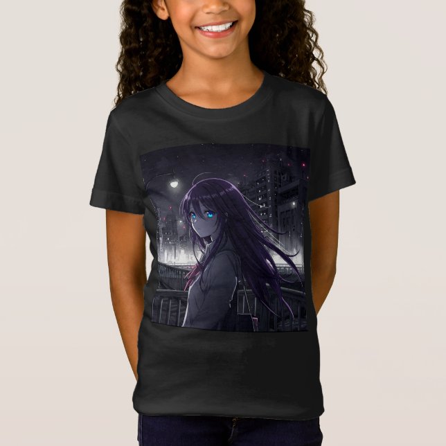  Girl on the Bridge, Manga by Natasha Us   T-Shirt (Front)