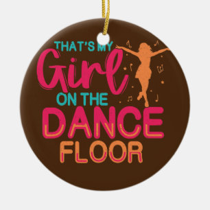 Girl On The Dance Floor Dancer Dancing Instructor Ceramic Tree Decoration