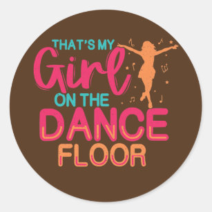 Girl On The Dance Floor Dancer Dancing Instructor Classic Round Sticker