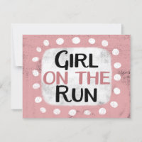 Girl On The Run Greeting Card