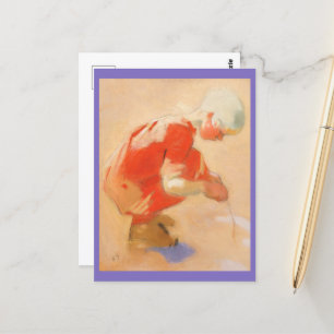 Girl on the Sand, Helene Schjerfbeck  Postcard