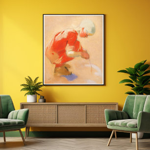 Girl on the Sand, Helene Schjerfbeck Poster