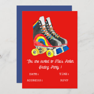 Girl or teen Roller Skating party Invitation