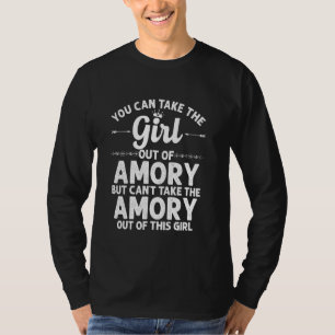 Girl Out Of Amory Ms Mississippi Funny Home Roots T-Shirt