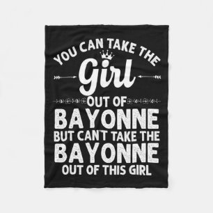 Girl Out Of Bayonne Nj New Jersey Home Roots Usa Fleece Blanket