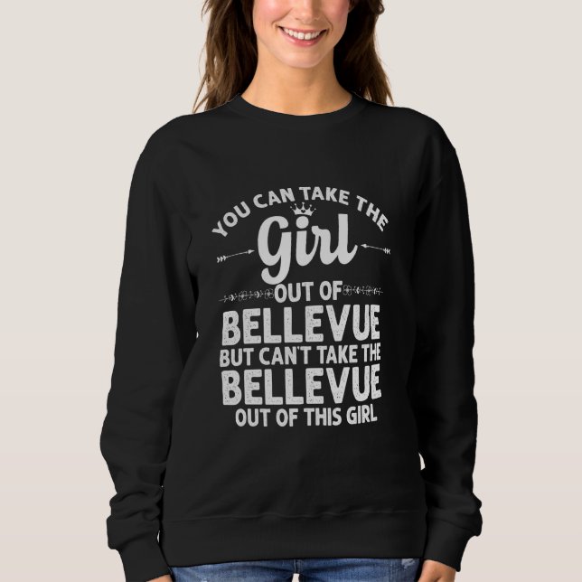 Girl Out Of Bellevue Wa Washington  Funny Home Roo Sweatshirt (Front)