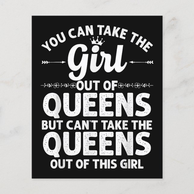 Girl Out Of QUEENS NY NEW YORK Gift Funny Home Roo (Front)