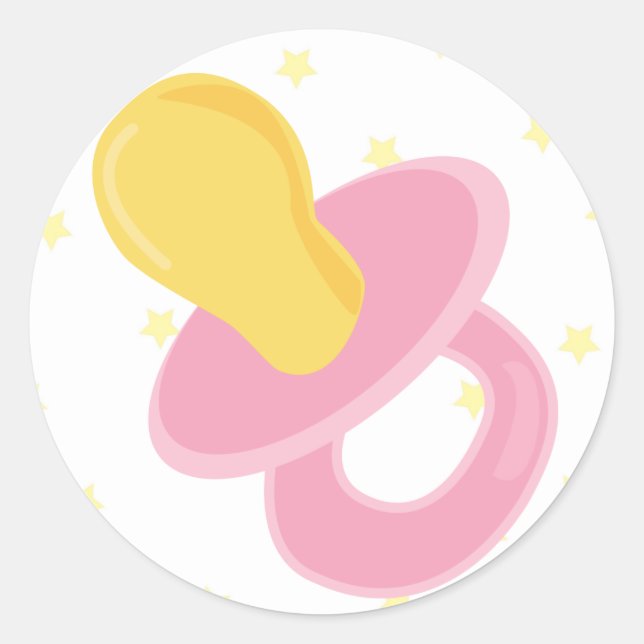 Girl Pacifier Classic Round Sticker (Front)