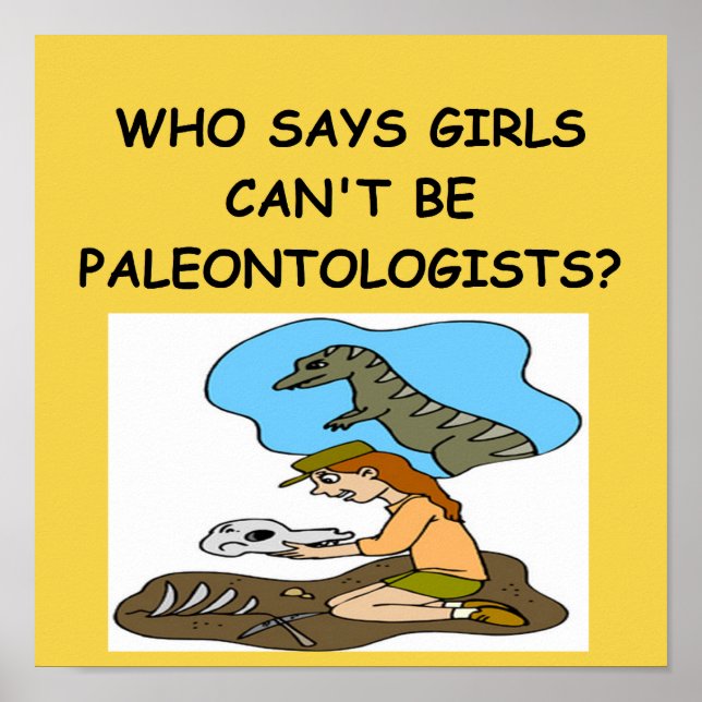 GIRL paleontologist Poster (Front)