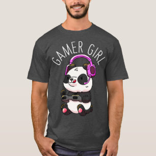 Girl Panda Gaming Pandas Video Game Women Girls Gi T-Shirt