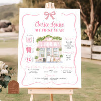 Girl Paris French Coquette First Birthday Sign