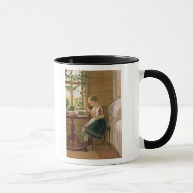 Girl Peeling Berries, 1880 Mug (Right)