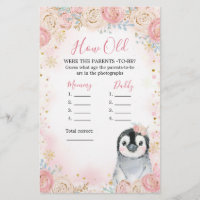 Girl Penguin Winter Snowflake How Old The Parents