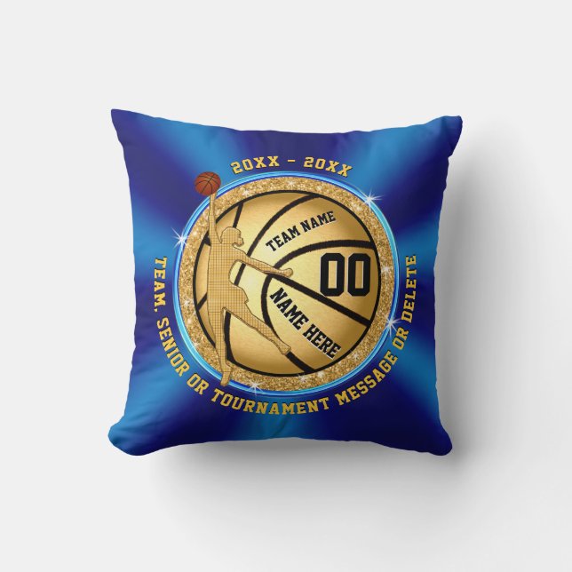 Girl Personalise Senior Night Gifts for Basketball Cushion (Front)