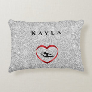 Girl Personalised Tumble Gymnast Gymnastics Pillow