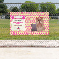 GIRL PET PINK 3x5 VINYL HAPPY ADOPTION BIRTHDAY