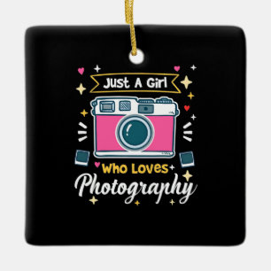 Girl Photography Ceramic Ornament
