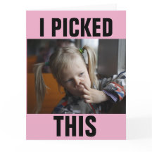 GIRL PICKING NOSE FUNNY BIRTHDAY CARDS