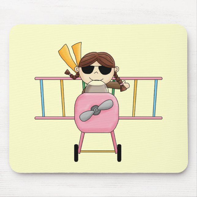 Girl Pilot T-shirts and Gifts Mouse Pad (Front)
