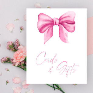 GIRL PINK BOW CARDS AND GIFTS POSTER