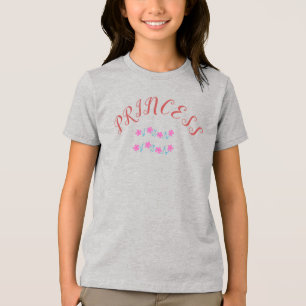 Girl Pink Floral Tri-Blend Shirt