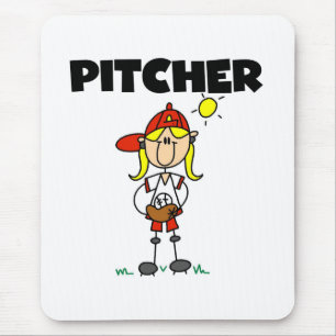 Girl Pitcher Mouse Pad