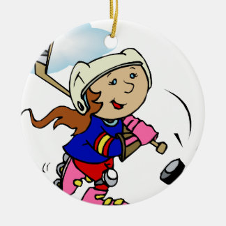 Girl Player Ceramic Tree Decoration